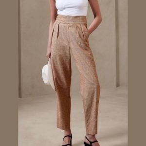 Banana Republic Herringbone Linen-Cotton Seafarer Pant Women's Size 16